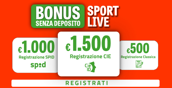 Registrati su BetFlag e ricevi 1.500€ di bonus senza deposito Sport Live