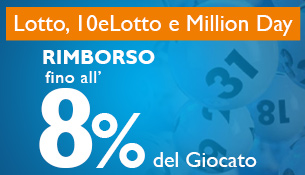 Rimborso Lotto, 10eLotto e MillionDay