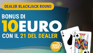 Studio live Dealer blackjack round