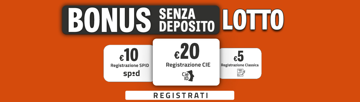 Registrati su BetFlag e ricevi 20€ di bonus senza deposito Lotterie