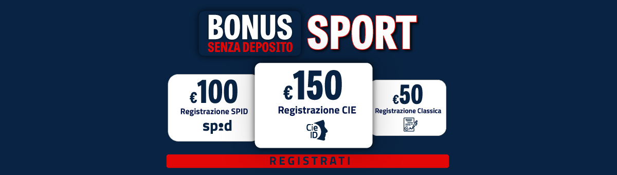 Registrandoti su BetFlag, potrai ricevere 150€ di bonus senza deposito Sport! Cosa aspetti?