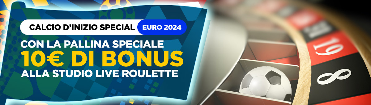 Giocando con la pallina d’oro per ben due spin potrai vincere un bonus di 20€ scommettendo sul numero vincente.