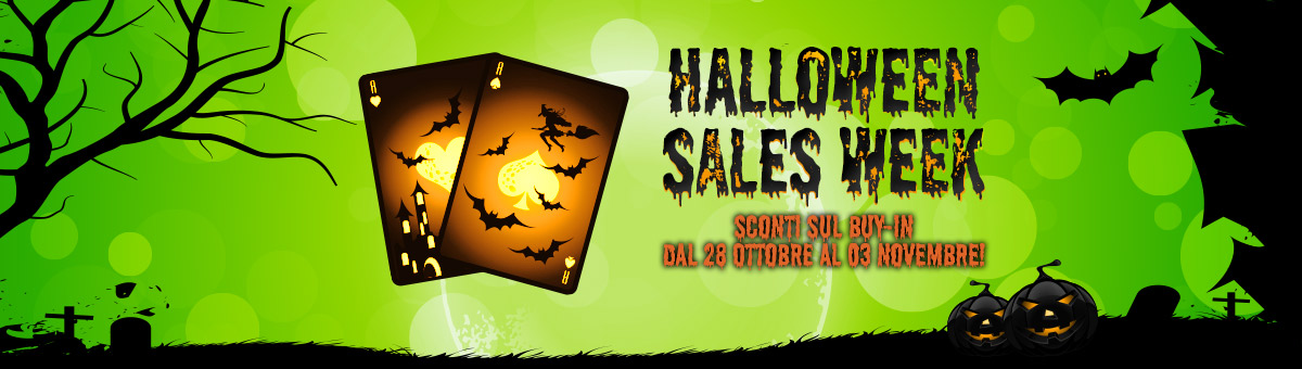 Ad Halloween approfitta della settimana dedicata agli sconti sul buy-in e scopri tutti i tornei in promozione!