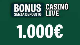 Bonus registrazione Casinò Live