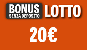 Bonus registrazione Lotterie