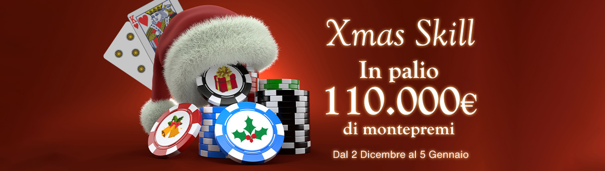 Xmas Skill: celebra il Natale con noi e divertiti con i Tornei e le Classifiche dedicate ai giochi di carte!