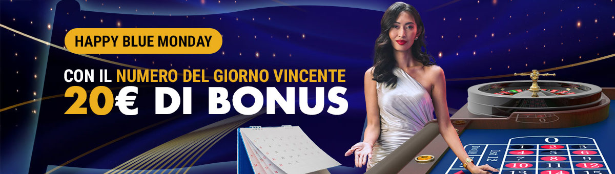 Alla Roulette di Studio Live puntando sul numero del giorno, in caso di estrazione, riceverai un Bonus Live di 20€!