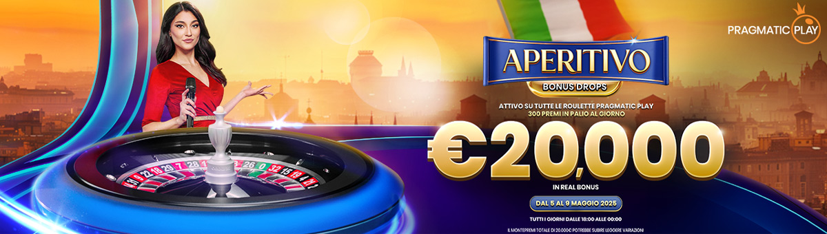 Vieni a gustarti un aperitivo durante la golden hour con la nuova promozione Aperitivo Prize Drops: in palio 20.000€ di Montepremi!