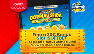Fino a 20€ di Bonus Slot
