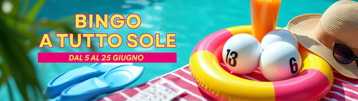 Sconti sulle cartelle, super ambo, doppia cinquina, bingo garantito, partite fast in sala Diamante e..  tantissimo altro!