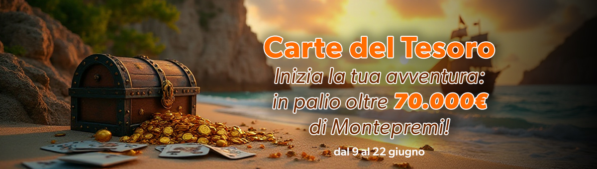 Genera 5€ di rake & fees, ricevi le Scratch Cards e prova a scalare la vetta del montepremi di oltre 70.000€ in ticket!