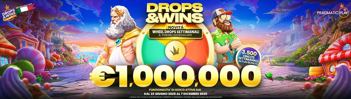 1.000.000€ di montepremi con la promo di network del Casinò Pragmatic Play. Scopri le Slot in promozione!