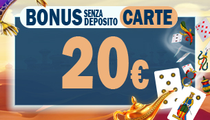 Bonus registrazione Carte