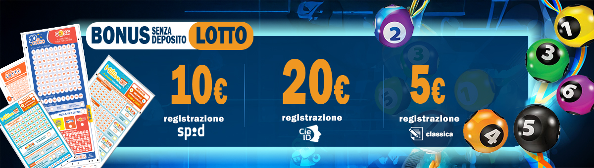 Registrati su BetFlag e ricevi 20€ di bonus senza deposito Lotterie