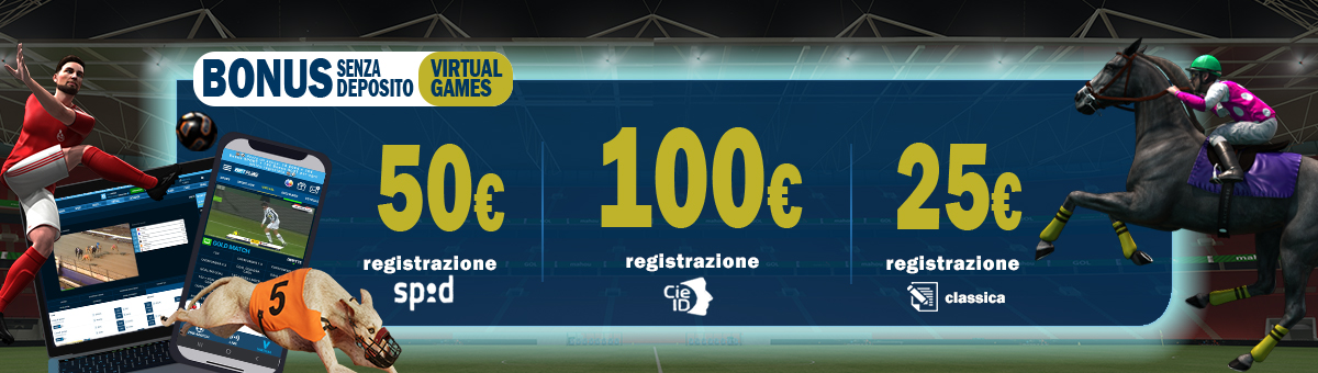 Registrati su BetFlag e ricevi 100€ di bonus senza deposito Virtual Games