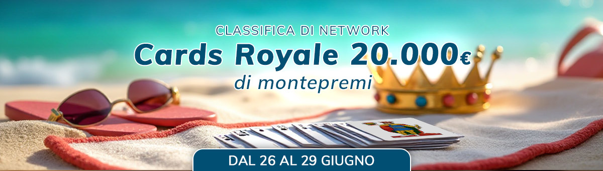20.000€ in palio con le classifiche Cash, Premio Matto, Tornei e Sit&Go valide sui i Giochi di Carte Sit&Go!