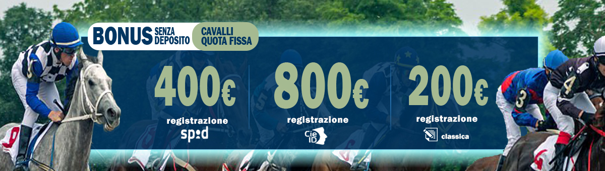 Registrati su BetFlag e ricevi 800€ di bonus senza deposito Cavalli
