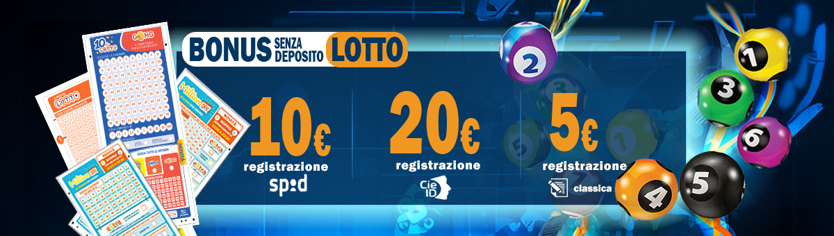 Registrati su BetFlag e ricevi 20€ di bonus senza deposito Lotterie