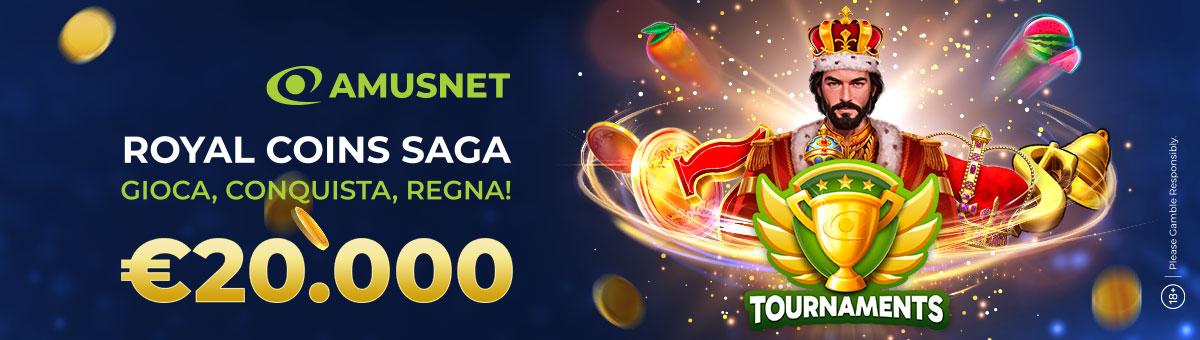 Royal Coins Saga: più giochi, più scali la classifica! Punti extra con vincite consecutive e 20.000€ di montepremi in palio!