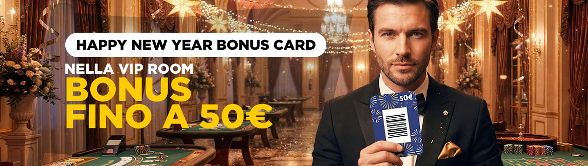 Per festeggiare il nuovo anno, dalle 16:00 alle 18:00 arrivano le New Year Bonus Card. In palio fino a 50€ di bonus!
