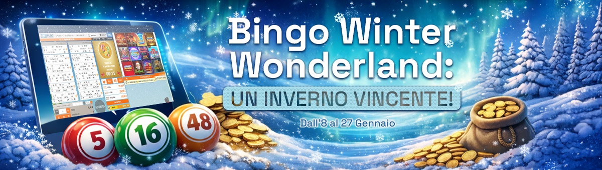 Sconti sulle cartelle, super ambo, doppia cinquina, bingo garantito, partite fast in sala Diamante e..  tantissimo altro!