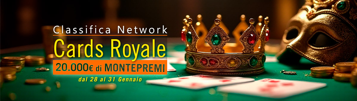 20.000€ in palio con le classifiche Cash, Premio Matto, Tornei e Sit&Go valide sui i Giochi di Carte Sit&Go!