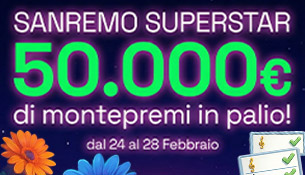Classifica scommesse Sanremo: 50.000€ in palio! 