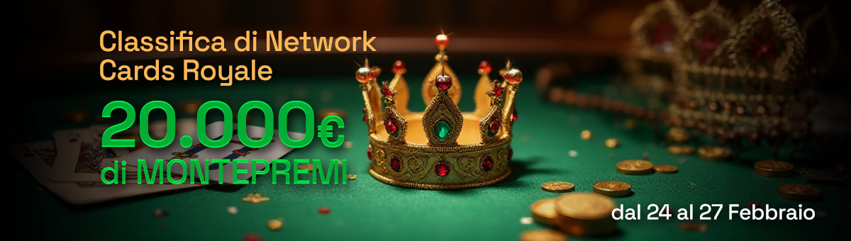 20.000€ in palio con le classifiche Cash, Premio Matto, Tornei e Sit&Go valide sui i Giochi di Carte Sit&Go!