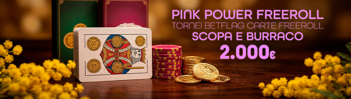Mimose, carte e divertimento: entra nei tornei Freeroll di Scopa e Burraco... In palio 2.000€ di montepremi!