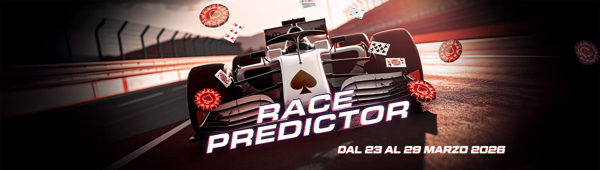 Race Predictor: gioca a Poker, pronostica il risultato esatto della gara F1 GP del Giappone e prova a vincere una Scratch Card!