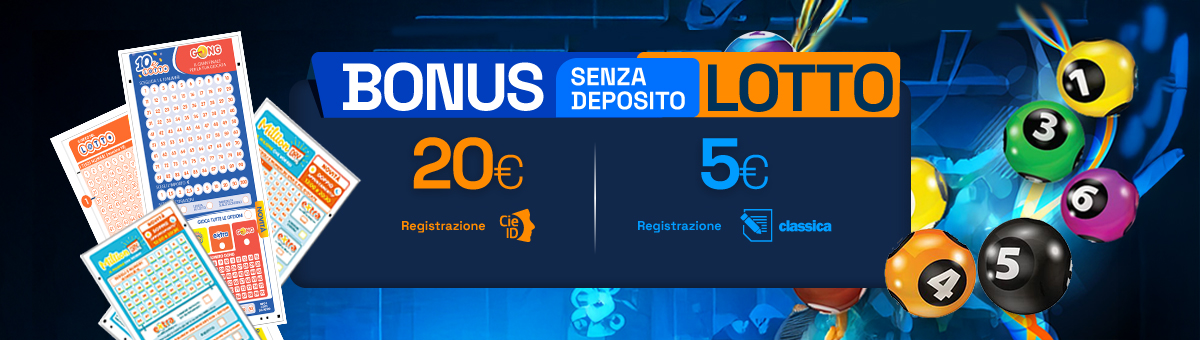 Registrati su BetFlag e ricevi 20€ di bonus senza deposito Lotterie