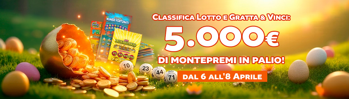 La combo vincente di Pasquetta: scarta l’ultima sorpresa e scala la classifica Lotto e Gratta & Vinci: in palio 5.000€ di montepremi!