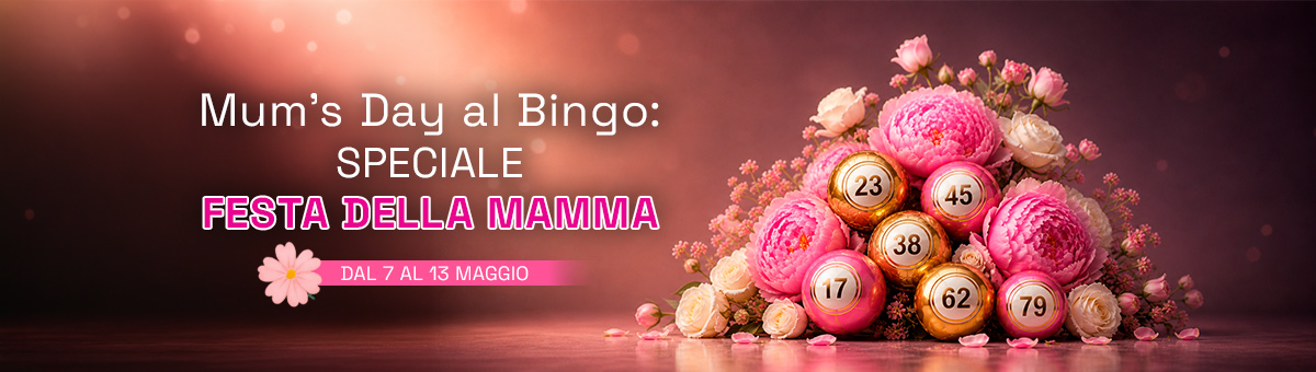 Sconti sulle cartelle, super ambo, doppia cinquina, bingo garantito, partite fast in sala Diamante e..  tantissimo altro!