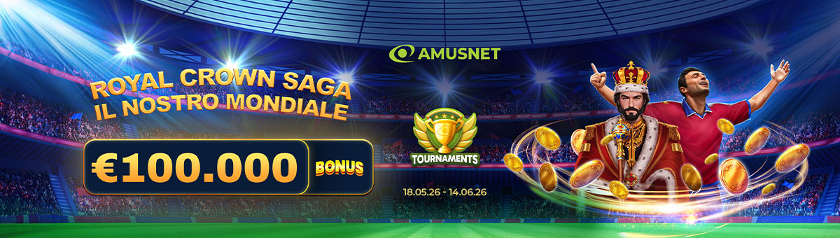 Royal Crown Saga : più giochi, più scali la classifica! Punti extra con vincite consecutive e 100.000€ di montepremi in palio!