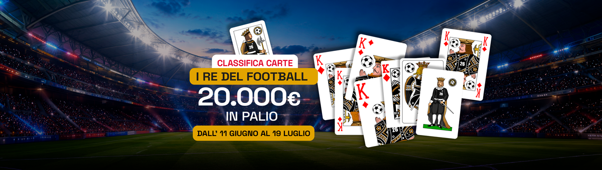 Scendi in campo nell'esclusiva classifica Skill Games "I Re dei Mondiali"... in palio 20.000€ di montepremi!