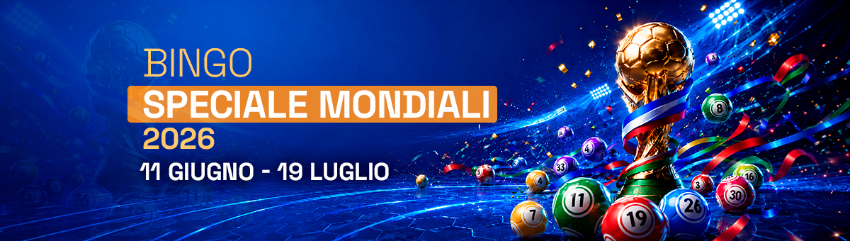Sconti sulle cartelle, super ambo, doppia cinquina, bingo garantito, partite fast in sala Diamante e..  tantissimo altro!