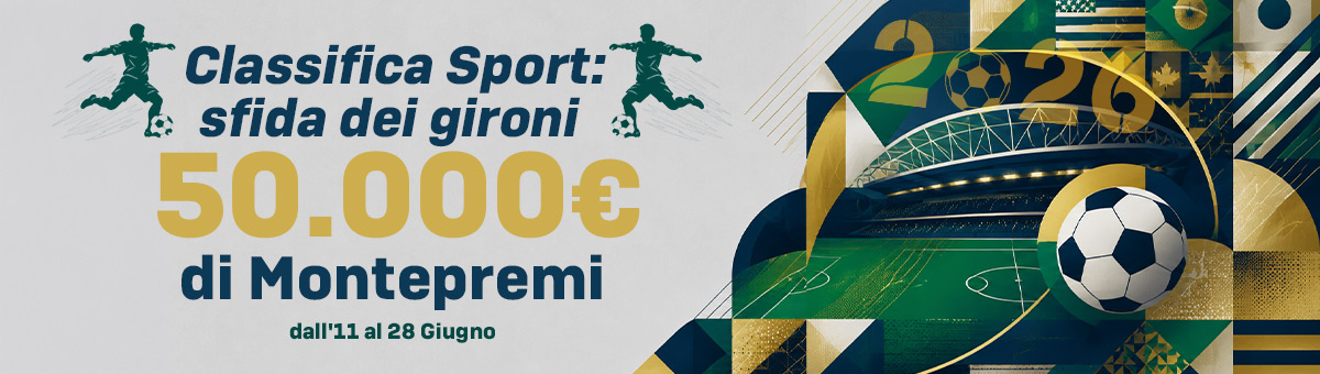 La corsa alla coppa del Mondo inizia dai gironi! Accumula punti e conquista il montepremi da 50.000€!