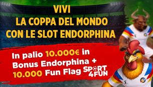 Coppa del mondo con le slot Endorphina: doppio premio! 