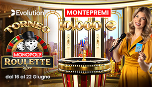 Torneo Monopoly Roulette: 10.000€ in palio