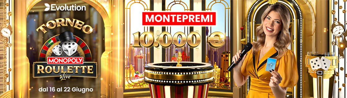 Monopoly Roulette : più giochi, più scali la classifica con il nuovo gioco di Evolution! In palio 10.000€ di montepremi!