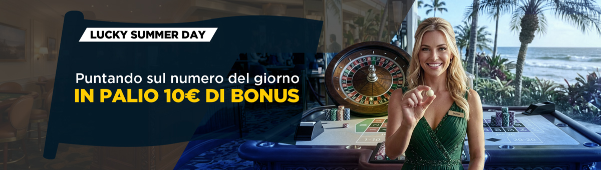 Alla Roulette di Studio Live puntando sul numero corrispondente al giorno del calendario, nel caso di estrazione, riceverai un Bonus Live di 10€.