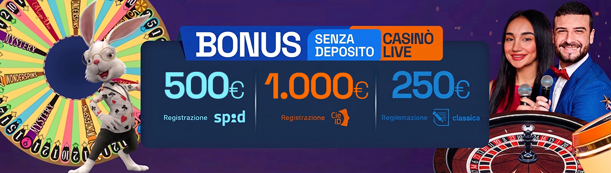 Registrati su BetFlag e ricevi 1.000€ di bonus senza deposito Casinò Live