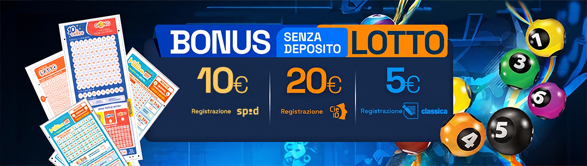 Registrati su BetFlag e ricevi 20€ di bonus senza deposito Lotterie