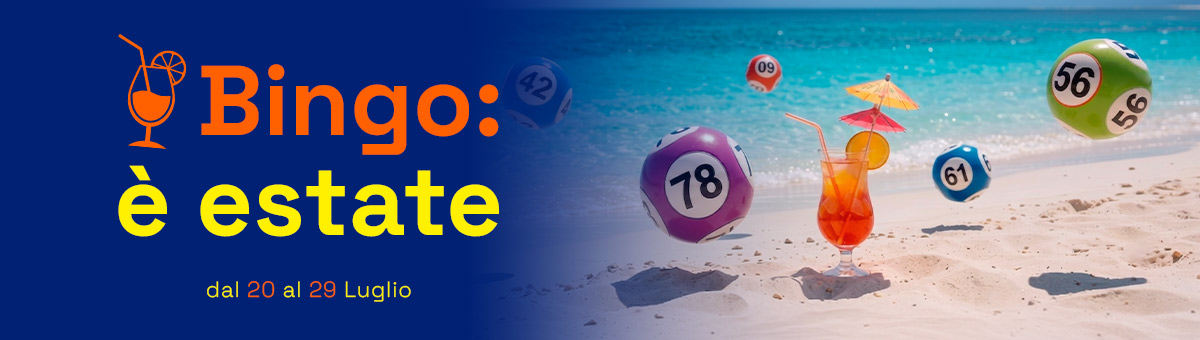 Sconti sulle cartelle, super ambo, doppia cinquina, bingo garantito, partite fast in sala Diamante e..  tantissimo altro!