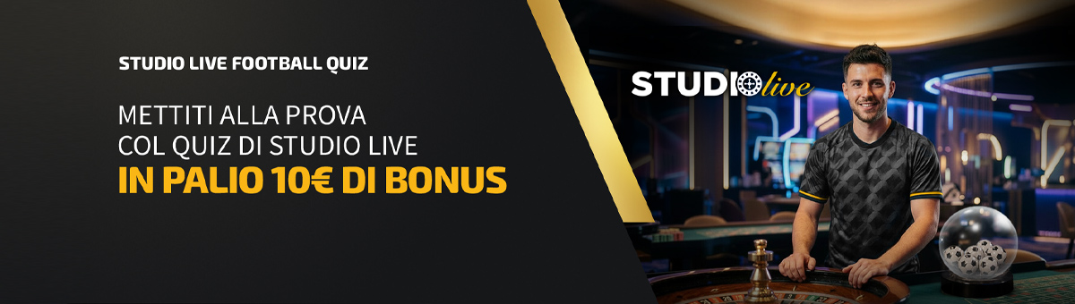 Pronti a mettervi alla prova con il Quiz di Studio Live? Se la tua risposta è corretta, vinci un bonus di 10€!