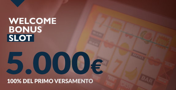 Bonus benvenuto Slot sul primo versamento fino a 5.000€!