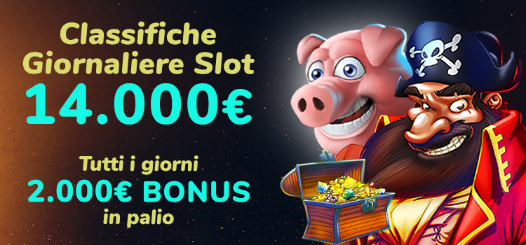 Classifiche giornaliere Slot: 14.000 Euro Bonus in palio