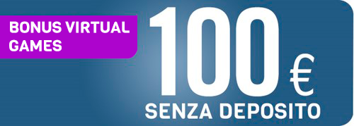 100€ Bonus senza deposito per giocare ai Virtual Games